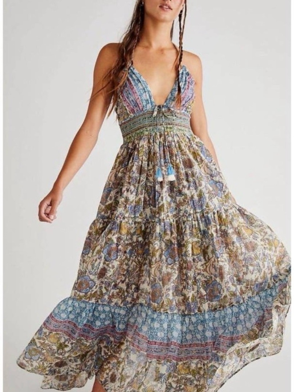 Free People's Real Love Maxi in Daylight Combo M